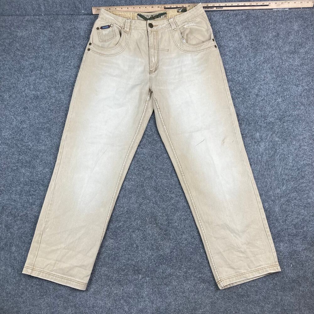Raider Jeans Mens Size 34x34 Tan Straight‎ Leg Classic Casual Denim